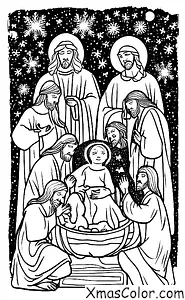 Christmas / Nativity Scene: Jesus in the manger