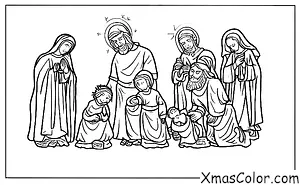 Christmas / Nativity Scene: The Nativity Scene with Joseph