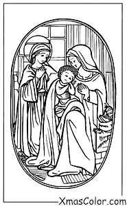 Christmas / Nativity Scene: The Nativity Scene with Mary