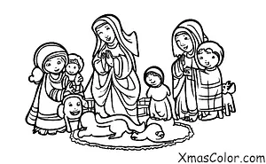 Christmas / Nativity Scene: The Nativity Scene with the animals