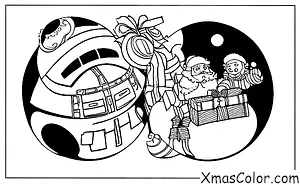Christmas / Nerdy Christmas: Santa Claus in a Millennium Falcon