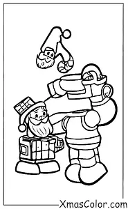 Christmas / Nerdy Christmas: Santa with a robot