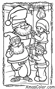 Christmas / North Pole: Santa Claus and his elves getting ready for Christmas