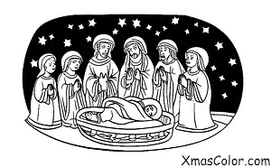 Christmas / O Come, All Ye Faithful: A Nativity scene