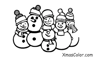 Christmas / Outdoor Christmas activities: Making a snowman