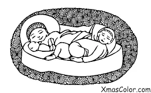 Christmas / Peace: A baby Jesus in the manger