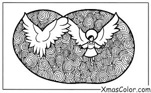 Christmas / Peace: An angel flying in the sky