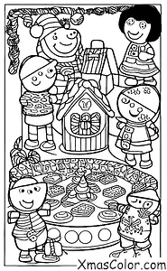 Christmas / Peppa Pig Christmas: Peppa and her friends making gingerbread houses