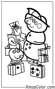 Christmas / Peppa Pig Christmas: Peppa Pig opening presents on Christmas morning