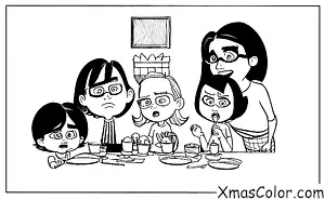 Christmas / Pixar Christmas: A scene from the film " The Incredibles "