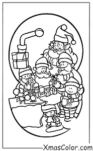 Christmas / Pixar Christmas: Santa and his elves making toys in his workshop
