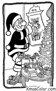 Christmas / Pixar Christmas: Santa checking his list of who's been naughty and nice