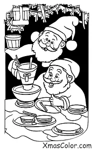 Christmas / Prancer: Santa eating cookies
