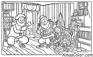 Christmas / Prancer: Santa visiting a child's house