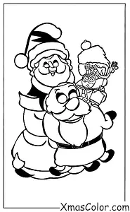 Christmas / Rudolph the Red-Nosed Reindeer: Rudolph and Santa decorating the tree