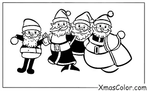Christmas / Santa Claus: Santa Claus walking in the snow
