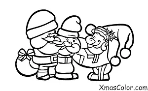 Christmas / Santa Claus: Santa deliver presents