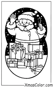 Christmas / Santa Claus: Santa delivering presents