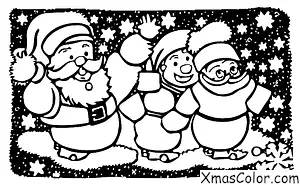 Christmas / Santa Claus: Santa skiing