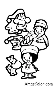 Christmas / Santa's Helpers: Santa's elves making toys