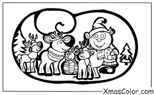Christmas / Santa's reindeers: The reindeers at the North Pole