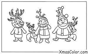 Christmas / Santa's reindeers: The reindeers playing