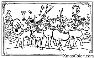 Christmas / Santa's sleigh: Rudolph is leading the way