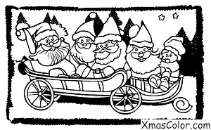 Christmas / Santa's sleigh: Santa driving his sleigh