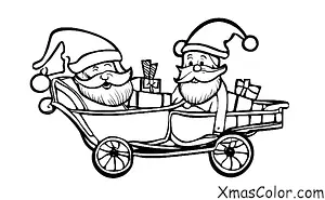 Christmas / Santa's sleigh: Santa driving the sleigh