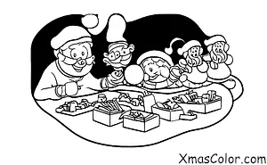 Christmas / Santa's Workshop: Santa is busy at work