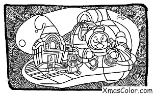 Christmas / Sci-Fi Christmas: Santa in his spaceship on the moon