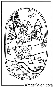 Christmas / Sledding: A dog sledding