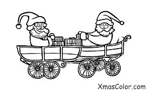 Christmas / Sleigh: Santa driving his sleigh