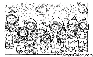 Christmas / Snow Angels: A group of snow angels