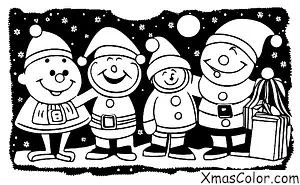 Christmas / Snow Man: Snow Man and Santa Claus