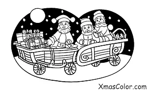 Christmas / St. Nicholas Day: St. Nicholas on his sleigh