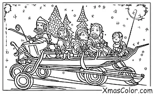 Christmas / Star Wars Christmas: Obi Wan Kenobi and Qui Gon Jinn riding on a sleigh