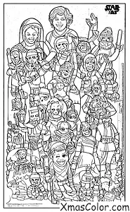 Christmas / Star Wars Christmas: Star Wars Christmas Coloring Page