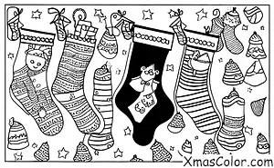 Christmas / Stuffed Christmas Stockings: A stocking filled with nothing but coal