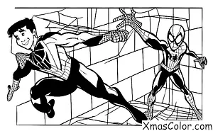 Christmas / Superhero Christmas: Spiderman wrapping presents