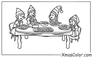 Christmas / The elves: The elves eating