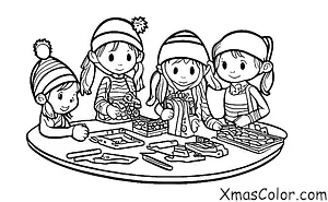 Christmas / The elves: The elves making toys