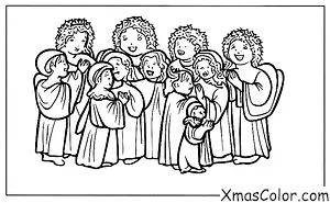 Christmas / The First Noel: The First Noel being sung by a choir of angels