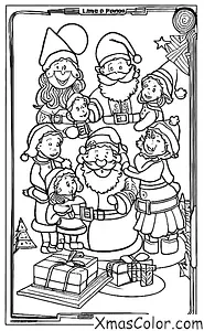 Christmas / The North Pole: Santa and his elves at the North Pole