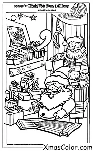 Christmas / The South Pole: Santa checking his list