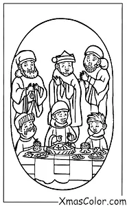 Christmas / The Three Kings: The Three Kings at a feast