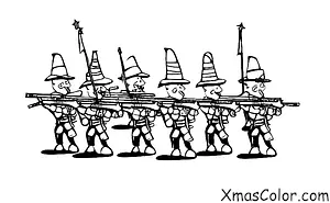 Christmas / Toy Soldiers: A group of toy soldiers marching in formation