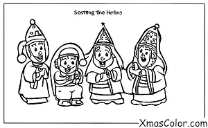 Christmas / We Three Kings: The Three Kings singing in the stable