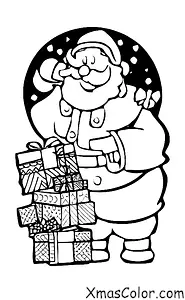 Christmas / Winter Wonderland: Santa opening presents