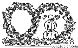 Christmas / Wreaths: A wreath made of fruit
